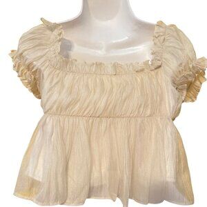 Dazy Blouse Top‎ SZ Medium Fairy Whimsical Milkmaid